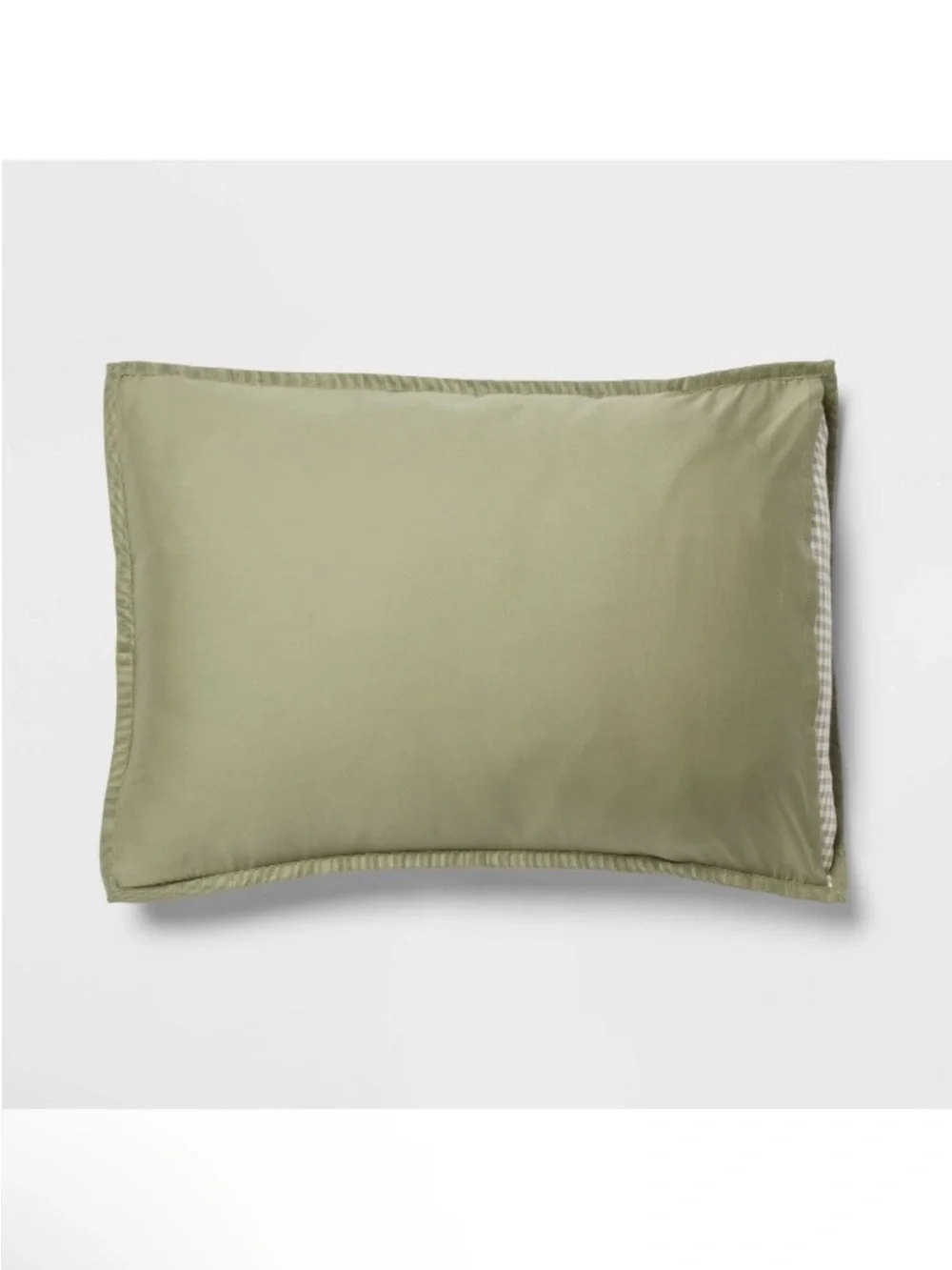 NWT King Mini Gingham Comforter and Sham Set Moss Green - Threshold